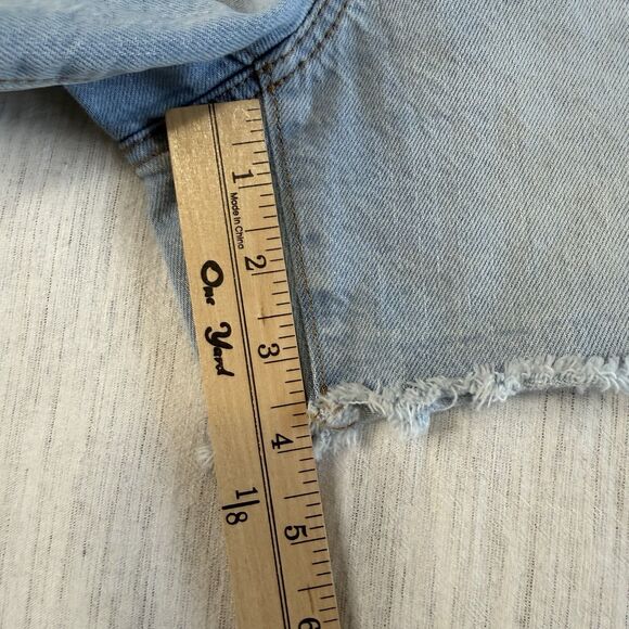 Loft Women's High Rise Denim Cut Off Shorts Light Wash Distressed Size 30/10 - Picture 12 of 14